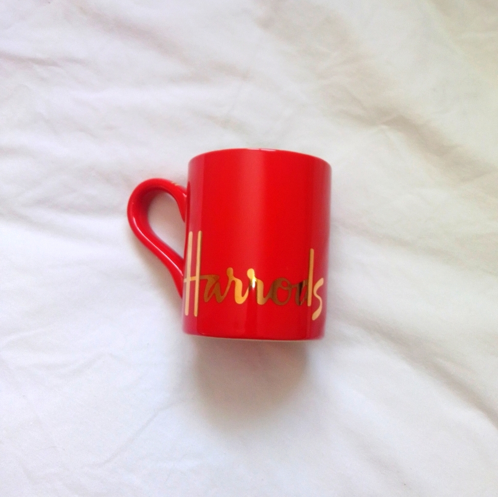 New vintage Harrods Mug - authentic Red
